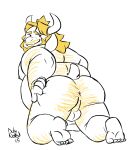 1boy 2016 2d 2d_(artwork) anthro anus artist_name artist_signature asgore_dreemurr ass backsack balls bara beard blonde_hair boss_monster caprine chubby chubby_male completely_nude completely_nude_male crown digital_media_(artwork) dilf duly_noted facial_hair furry furry_male furry_only goat goat_horns grabbing_own_ass hairy hairy_anus horns kneeling long_ears looking_at_viewer looking_back male male_anthro male_only mammal mature mature_male muscle nude nude_anthro nude_male overweight overweight_male solo_anthro solo_male tail tail_tuft testicles undertale undertale_(series) video_game_character video_game_franchise video_games white_background white_fur