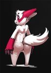 bittenhard butt cute looking_at_viewer looking_back nintendo pokemon pokã©mon red_eyes smile video_games zangoose