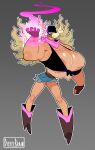  alex_(dieselbrain) areola blonde_hair dieselbrain gigantic_breasts gold_tooth handjob_gesture huge_breasts muscular muscular_female witch 