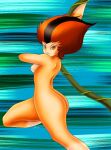  artist_request ass breasts brown_eyes completely_nude female_focus multicolored_hair nipples nude thundercats wilykit 