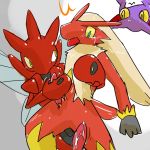 avian blaziken blaziken_(pokemon) bursyamo_(pokemon) chicken claws creatures_(company) game_freak gen_3_pokemon gliscor handjob multicolored_fur nintendo pokemon pokemon_(anime) pokemon_(creature) pokemon_(game) pokemon_(species) pokemon_rse pokemon_ruby_sapphire_&_emerald pokemorph scizor talons yellow_sclera