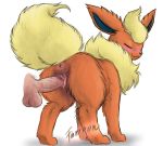 anus beastiality blush canine chest_tuft closed_eyes duo erection female feral flareon furreon hetero human humanoid_penis interspecies male nintendo nude penetration penis pokemon pussy signature testicles vaginal vaginal_penetration video_games