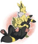 2013 3_toes anal anus ass barefoot black_fur black_nose blush canine classified-crud clenched_teeth closed_eyes cowgirl_position cum cum_in_pussy cum_inside cum_on_penis eeveelution erection female feral feral_on_feral fur hetero highres jolteon knot lying male nintendo nude on_back orgasm pawpads paws penis pink_penis plain_background pokemon presenting presenting_hindquarters pussy raised_leg sex shadow shiny spread_legs spreading teeth testicles tongue tongue_out umbreon video_games white_background white_fur yellow_fur