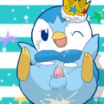  erect_penis marshtompkd nintendo penguin piplup pokemon water_type_pokemon 