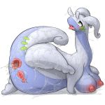 after_sex anus big_clit breasts censored chubby dragon drooling eye_roll female flucra gaping gaping_anus goo goodra green_eyes inverted_nipples nintendo nipples plain_background pokemon pokã©mon pussy saliva thick_thighs tongue tongue_out video_games white_background