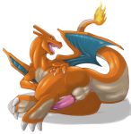  anus ass_grab charizard claws dragon fire flame furry narse_(artist) naughty_face penis pokemon presenting raised_tail tail wings 