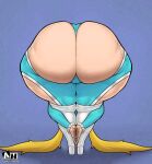 1girl amen_pose ass ass_focus bent_over big_ass blonde_hair bubble_ass bubble_butt capcom clothing dat_ass dumptruck_ass fat_ass female_only huge_ass ignantastro large_ass massive_ass praise_da_booty_(meme) rainbow_mika sexy sexy_ass smelly_ass street_fighter thick_ass thick_thighs thunder_thighs wide_hips