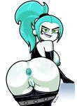  2024 ass ass black_gloves blue_hair blue_nipples butthole danny_phantom earrings ember_mclain eyebrows ghost ghost_girl green_eyes nickelodeon pants_down purple_lipstick pussy sexy_ass sideboob smile white_background yenvudu 