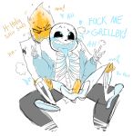 2boys 2d 2d_(artwork) anal animated_skeleton big_dom big_dom_small_sub bigger_dom bigger_dom_smaller_sub bigger_male blue_jacket blue_slippers blue_tongue bottom_sans cussing digital_media_(artwork) double_v duo ectotongue elemental_creature elemental_humanoid english_text fire_elemental grillby grillsans humanoid jacket larger_male legs_apart legs_held_open legs_spread legs_up male male_only male_penetrating moaning monster monster_boy neetnest orange_body orange_penis penetration penis profanity sans sans_(undertale) seme_grillby sex skeleton slippers small_sub small_sub_big_dom smaller_penetrated smaller_sub smaller_sub_bigger_dom swearing text tongue tongue_out top_grillby uke_sans undead undertale undertale_(series) v v_sign video_games white_background yaoi