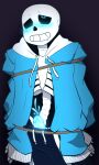 1boy 2d 2d_(artwork) ahegao alternate_version_available animated_skeleton arms_behind_back artist_request black_background blue_blush blue_cum blue_eye blue_jacket blue_penis blush bondage bottom_sans bound bound_arms clothed cum cum_on_self cumshot digital_media_(artwork) ectopenis ejaculation genital_fluids genitals handsfree_ejaculation jacket lowres male male_ahegao male_only malesub monster monster_boy penis penis_out sans sans_(undertale) skeleton solo solo_male submissive submissive_male tied_up uke_sans undead undertale undertale_(series) video_game_character video_games