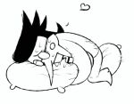  1boy 2d 2d_(artwork) 2d_animation animated animation black_and_white darkner deltarune deltarune_chapter_2 digital_media_(artwork) drooling gif humanoid humping line_art lineart long_nose loop looping_animation male male_humanoid male_only masturbation mysterymooseman pillow pillow_hug pillow_humping pillow_sex pointy_nose solo_male spamton_g._spamton thrusting undertale_(series) video_game_character video_games white_background 