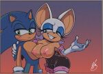  1boy 1girl barely_sly exposed_breasts furry rouge_the_bat sega sega sonic_the_hedgehog 