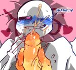 2boys 2d 2d_(artwork) animated_skeleton biting_lip blue_blush blush bottom_sans bottomless cum cum_on_face digital_media_(artwork) dominant_pov english_text facial grillby grillsans heart-shaped_pupil heart-shaped_pupils humanoid male male/male male_only male_pov monster monster_boy one_eye_closed orange_penis pov sans sans_(undertale) sansby shandrawaka skeleton solo_focus speech_bubble submissive sweat text uke_sans undead undertale undertale_(series) video_game_character video_games white_background wink yaoi