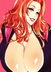  bleach blonde_hair breast_expansion gigantic_breasts horny kyugata matsumoto_rangiku naughty_face purple_eyes rangiku_matsumoto smirk voluptuous 