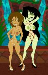 big_breasts bonnie_rockwaller erect_nipples female_only harness kim_possible nude o-ring_harness shaved_pussy shego thighs