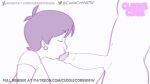  1boy 1girl animated animation cuddlecore deepthroat fellatio gif loop madeleine_(cuddlecore) male/female oral oral_sex solo_focus throat_bulge 