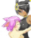  2_girls 2girls animal_ears anthro anthrofied art artist_request blush espeon female low_res lowres multiple_girls open_mouth pokemon umbreon yuri 