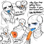 1:1 1:1_aspect_ratio 2010s 2018 2d 2d_(artwork) animated_skeleton blue_blush blue_tongue blush bottom_sans brother brother/brother brothers chin_grab clothed digital_media_(artwork) duo ectotongue english_text face_grab fontcest food grabbing_another's_chin implied_sex incest licking licking_neck licking_popsicle monster monster_boy multiple_views orange_popsicle orange_tongue papyrus papyrus_(undertale) papysans partially_colored popsicle sans sans_(undertale) seme_papyrus skeleton spoken_musical_note suggestive_food sympharin symphysins text tongue tongue_grab tongue_out top_papyrus tumblr uke_sans undead undertale undertale_(series) video_game_character video_games white_background yaoi