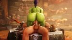 1boy 1girl big_breasts big_penis bouncing_ass bouncing_breasts bubble_butt cowgirl_position moaning noname55 orc orc_(species) orc_(warcraft) orc_female purple_hair thick_thighs vaginal_penetration world_of_warcraft