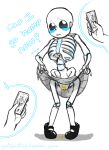  1boy 2d 2d_(artwork) animated_skeleton blue_blush blush bottom_sans catyuffie clothed crossdressing digital_media_(artwork) english_text humiliation male male_focus monster omorashi panties pee peeing_self phone piss sans sans_(undertale) skeleton skirt skirt_lift solo_focus taking_picture text topless topless_male tumblr_username uke_sans undead undertale undertale_(series) urinating urination video_games white_background 