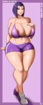 adult arella_roth big_ass big_breasts dc_comics hourglass_figure milf purple_eyes purple_hair teen_titans vnsimp