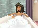  bath bathtub brown_hair closed_eyes completely_nude_female disney disney_channel gkg leah_stein-torres soap_bubbles the_ghost_and_molly_mcgee 