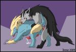 anal canine_penis cum cumming irene_(artist) manectric mightyena pokemon yaoi