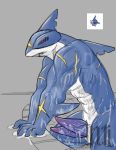  2012 erection fish hemipenes illuminatii male marine multi_penis multiple_penises muscles nude penis pokemon pokemorph pool shark sharpedo solo water wet 