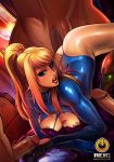 1girl 3boys ass blonde_hair breasts clothed_female_nude_male female from_behind gangbang group_sex hair hetero jigglygirls leg_spread long_hair males metroid multiple_boys nintendo open_mouth penis ponytail reiq samus_aran sex tongue tongue_out torn_clothes torn_zero_suit web_address zero_suit