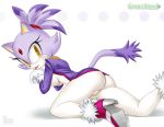 1girl anthro ass blaze_the_cat breasts feline female furry greenhand pussy sega sideboob solo sonic_the_hedgehog_(series)