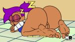 1girl big_ass blue_penis enid_mettle gif mr._chase_comix ok_k.o.!_let's_be_heroes pantless purple_hair radicles_(ok_k.o.!) sleeping tan-skinned_female