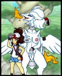 hilda_(pokemon) humans_of_pokemon ivanks large_breasts pokemon pokemon_black_and_white pokemon_bw reshiram touko_(pokemon) white_(pokemon)