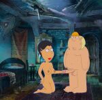 barbara_pewterschmidt breasts chris_griffin erect_nipples erect_penis family_guy handjob huge_penis kneel nude shaved_pussy thighs