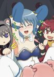  4girls akemi_homura armpits blue_hair female highres kaname_madoka kyubey kyuubee mahou_shoujo_madoka_magica miki_sayaka multiple_girls pink_hair sakura_kyouko tickling 