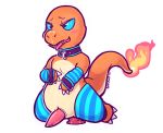 2014 anthro bals charmander dildo dragon erection genital_slit male nintendo orange_dragon penis pokemon pokã©mon sex_toy shugowah solo video_games