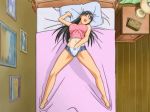 1girl animated animated_gif arched_back bed bounce bouncing_breasts breasts fingering from_above gif hand_in_panties kuroda_kazuya masturbation mizushima_asa navel open_mouth panties pillow pokemon solo sora_no_iro_mizu_no_iro underwear