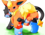  all_fours anus blue_eyes blush cum cum_in_pussy cum_inside eeveelution erection female flareon grass looking_back luxray male nintendo open_mouth penetration penis pokemon pussy red_eyes sex smile testicles tomcat_in_sky vaginal vaginal_penetration video_games 