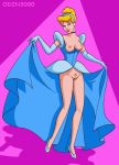 breasts choker cinderella disney dress evening_gloves high_heels princess_cinderella pussy