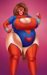 blue_eyes brown_hair genderswap genderswap_(mtf) gigantic_ass gigantic_breasts marvel marvel_comics peter_parker pregnant saturnxart spider-man spider-man_(series) very_long_hair