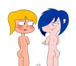  ass blonde_hair blue_hair blush ed,_edd,_&#039;n&#039;_eddy marie_kanker nazz nude 
