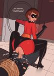 1boy 1boy1girl 1girl big_breasts bodysuit bondage brown_eyes brown_hair cheating cheating_wife clothed_sex clothing cum cum_in_pussy cum_inside disney elastigirl female_on_top femdom helen_parr high_heel_boots high_heels looking_at_partner looking_back male mare_ten mature_female milf panties_aside penis pixar rape reverse_cowgirl_position reverse_rape sex short_hair skin_tight stockings straight superheroine the_incredibles thighhigh_boots unzipped wife