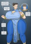 asian asian_female blue_eyes brown_hair chun-li genderswap genderswap_(mtf) gigantic_ass gigantic_breasts hourglass_figure saturnxart street_fighter