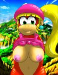 beret big_breasts dixie_kong donkey_kong_(series) donkey_kong_country female_focus furry nintendo nipples rareware