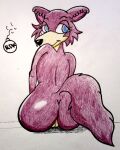  1girl 1girl anthro ass ass beastars blue_eyes juno_(beastars) looking_back pussy rdk wolf 