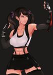  alluring athletic_female crey crey_(artist) female_abs final_fantasy_vii final_fantasy_vii_remake fit_female ling_xiaoyu namco skirt sports_bra square_enix tekken tifa_lockhart_(cosplay) 