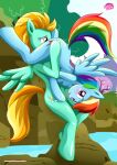 69 equestria_untamed equine lightning_dust my_little_pony palcomix pussylicking rainbow_dash yuri