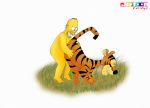 cartoonvalley.com crossover disney homer_simpson the_simpsons tigger white_background winnie_the_pooh yellow_skin