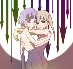 chrona_makenshi crona_(soul_eater) maka_albarn makenshi_chrona nude open_mouth pink_hair purple_hair ragnarok_(demon_sword) ragnarok_(soul_eater) short_hair slender soul_eater