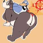 ass bbw big_ass chubby duck duck_hunt duck_hunt_dog duck_hunt_duck female furry huge_ass nintendo thick_thighs weapon zapper