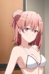 1girl alluring bikini cleavage medium_breasts nios red_eyes red_hair yahari_ore_no_seishun_lovecome_wa_machigatteiru. yuigahama_yui